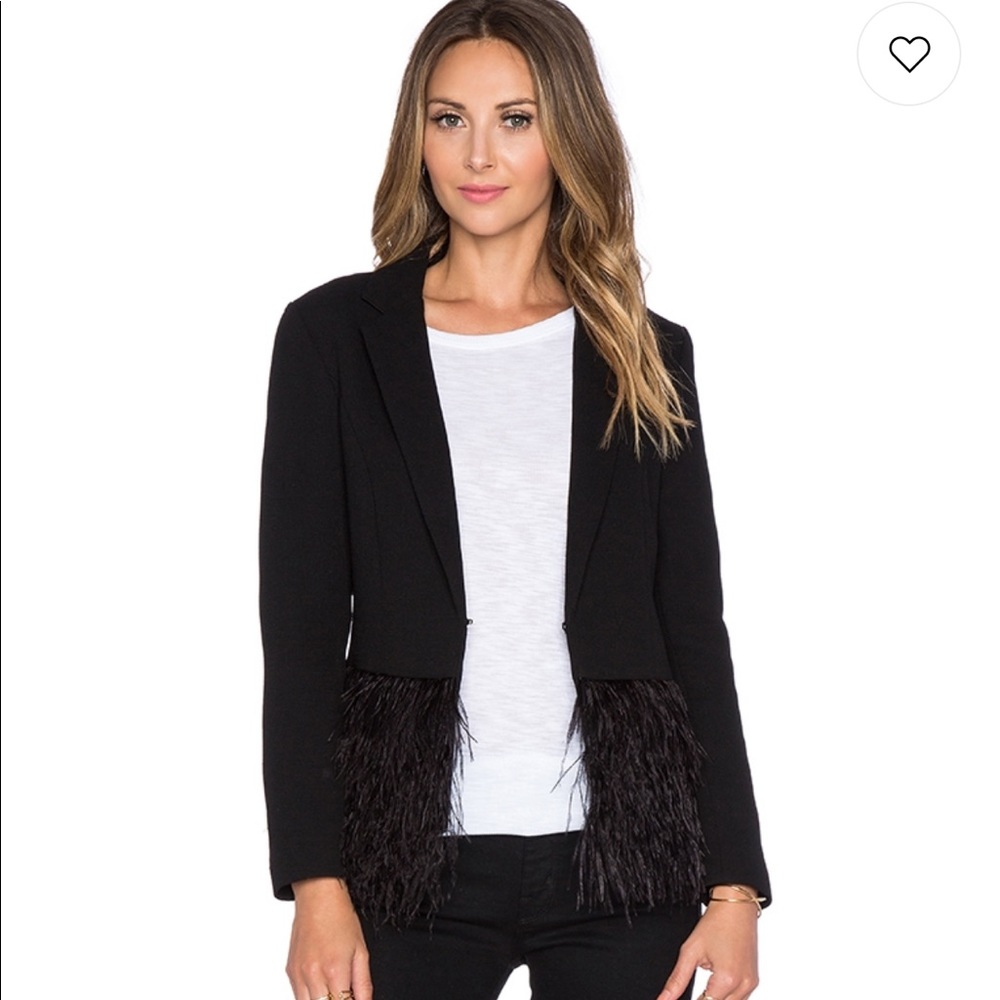Lucy Paris Ruffle Feather Jacket - Picture 1 of 7